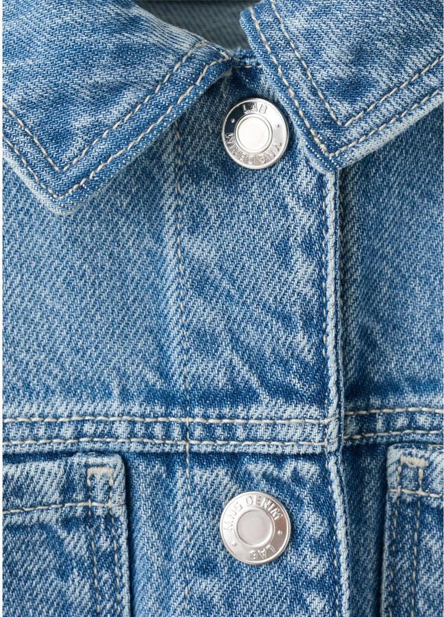 Mango Kids denim spijkerjas medium blue denim - Foto 2