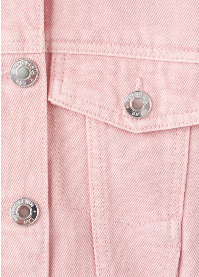 Mango Kids denim spijkerjas roze - Foto 3