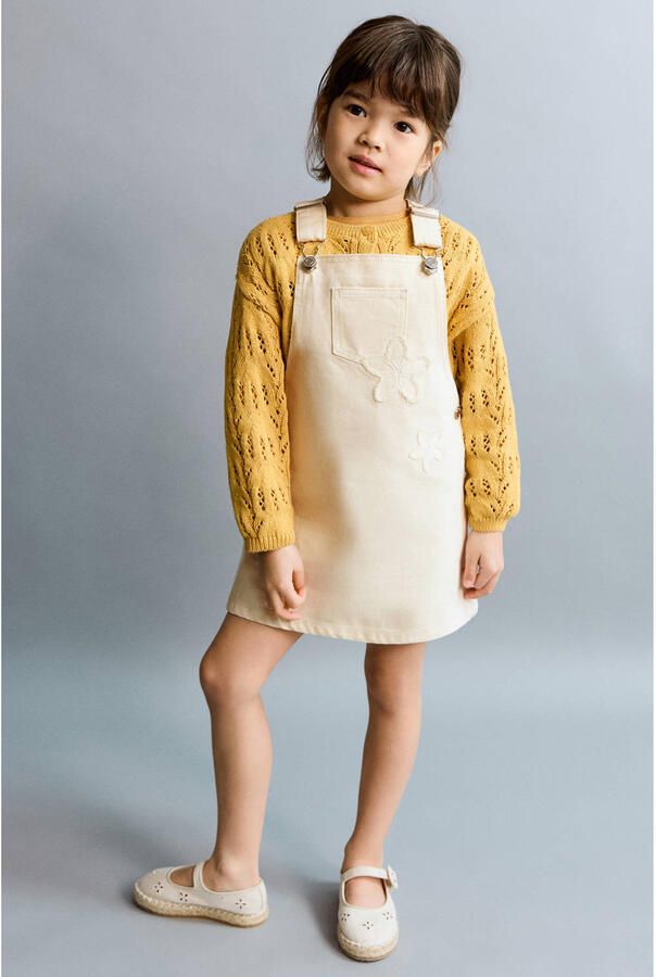Mango Kids denim spijkerjurk beige - Foto 3
