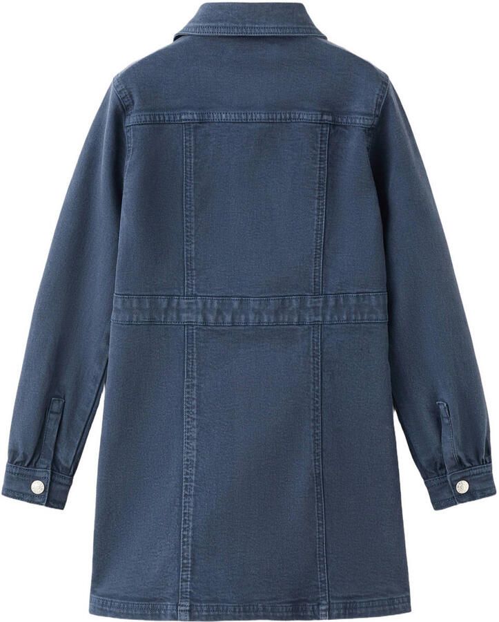 Mango Kids denim spijkerjurk dark blue denim