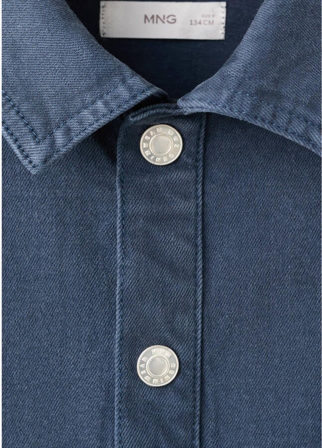 Mango Kids denim spijkerjurk dark blue denim - Foto 2