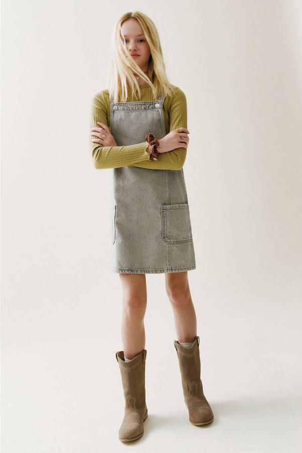Mango Kids denim spijkerjurk grey denim - Foto 2