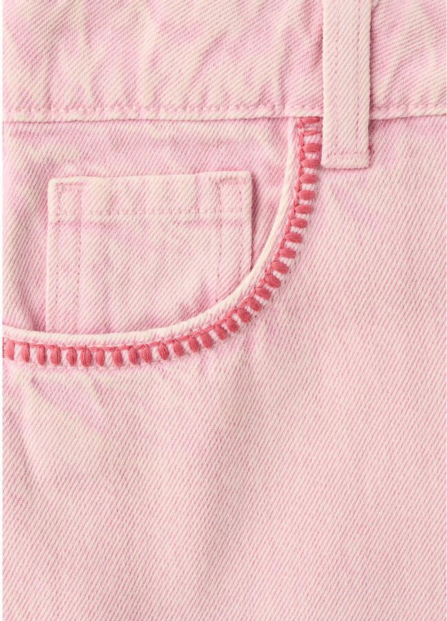 Mango Kids denim spijkerrok roze - Foto 3