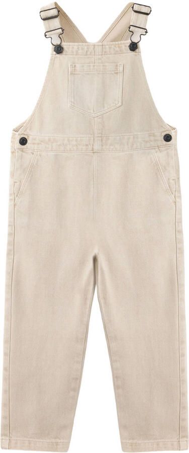 Mango Kids denim tuinbroek beige