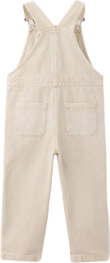 Mango Kids denim tuinbroek beige - Foto 3
