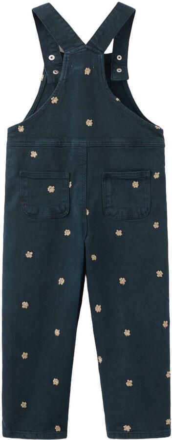 Mango Kids denim tuinbroek dark blue denim - Foto 2