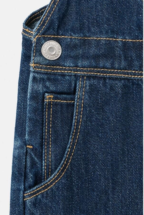 Mango Kids denim tuinbroek donkerblauw - Foto 2