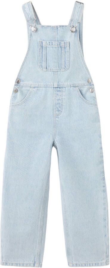 Mango Kids denim tuinbroek light blue denim