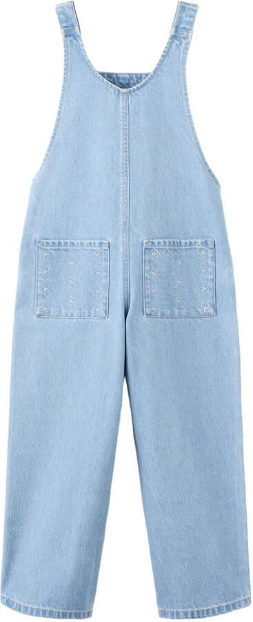 Mango Kids denim tuinbroek light blue denim