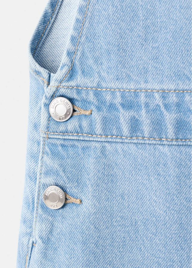 Mango Kids denim tuinbroek light blue denim - Foto 2