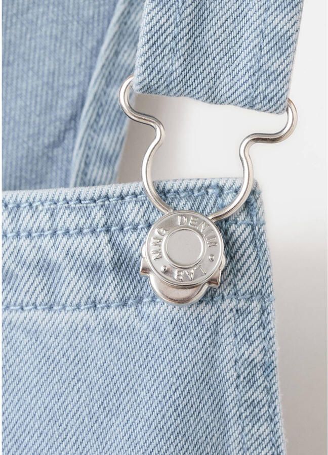 Mango Kids denim tuinbroek light blue denim