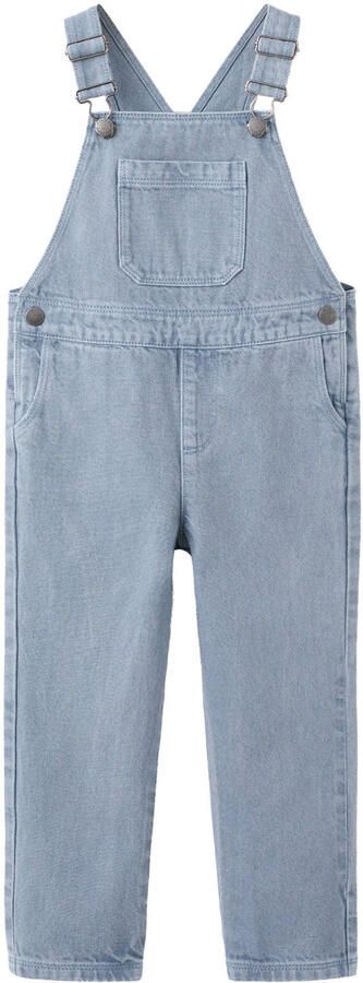 Mango Kids denim tuinbroek light blue denim