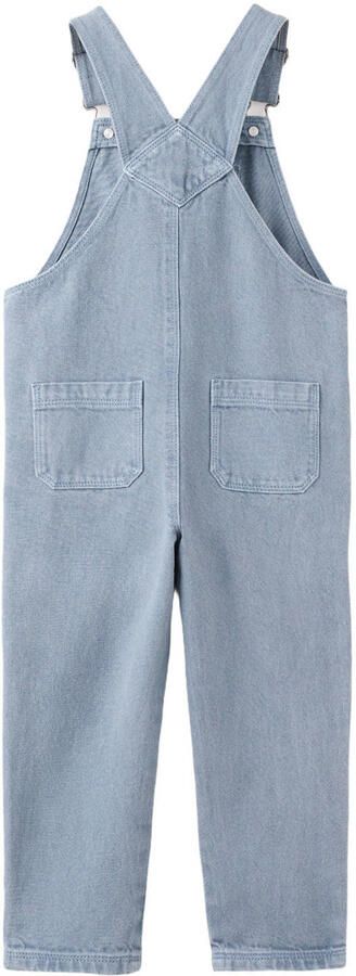 Mango Kids denim tuinbroek light blue denim - Foto 3
