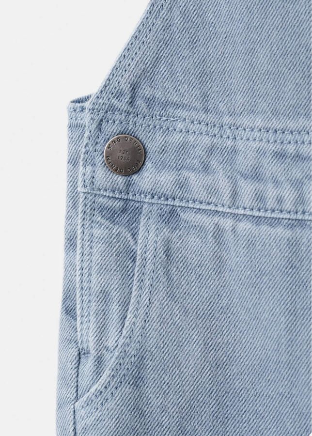 Mango Kids denim tuinbroek light blue denim - Foto 2