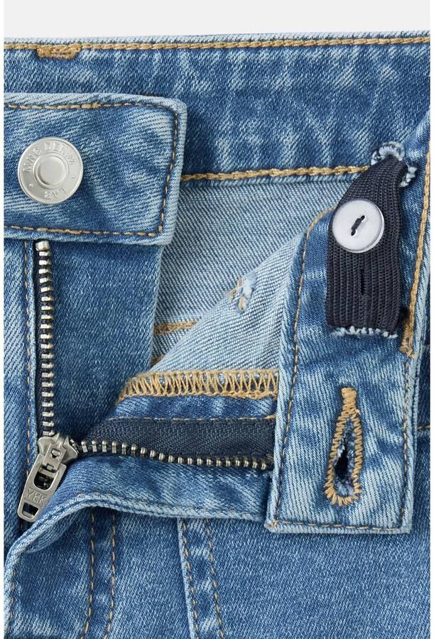 Mango Kids flared jeans changeant blauw Meisjes Denim Effen - Foto 2