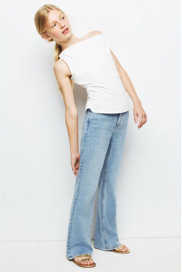 Mango Kids flared jeans lichtblauw - Foto 3