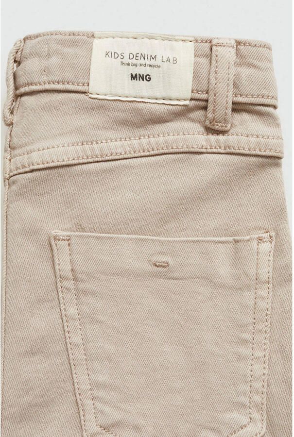 Mango Kids flared jeans lichtbruin Meisjes Katoen Effen 116 - Foto 2