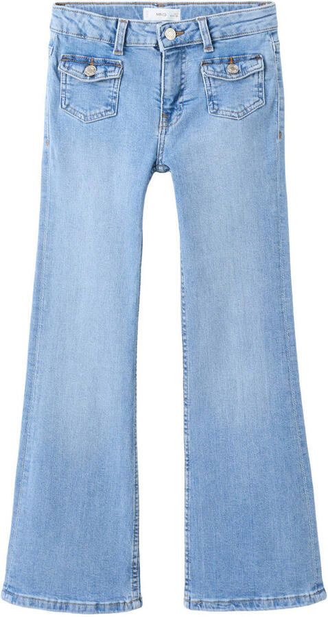Mango Kids flared jeans light blue denim