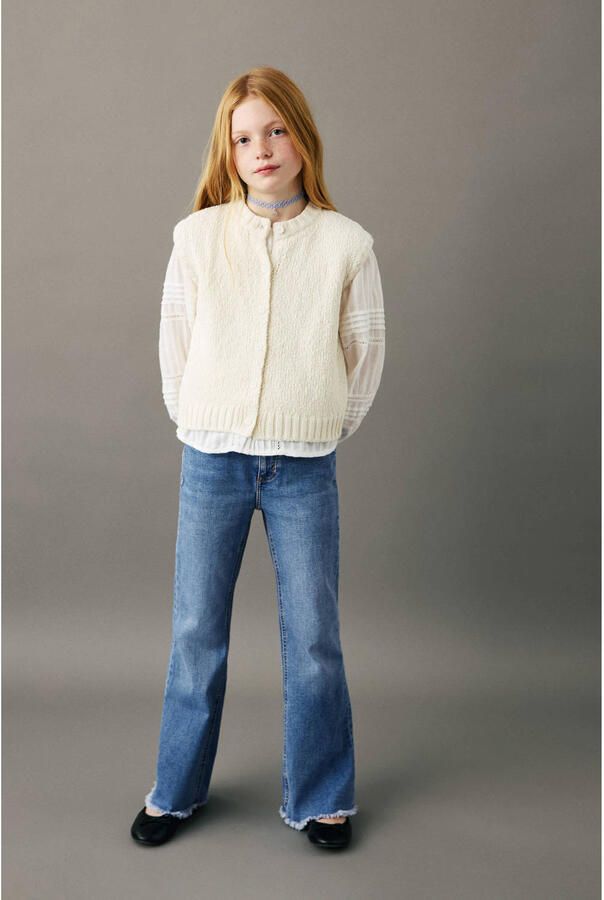 Mango Kids flared jeans medium blue denim