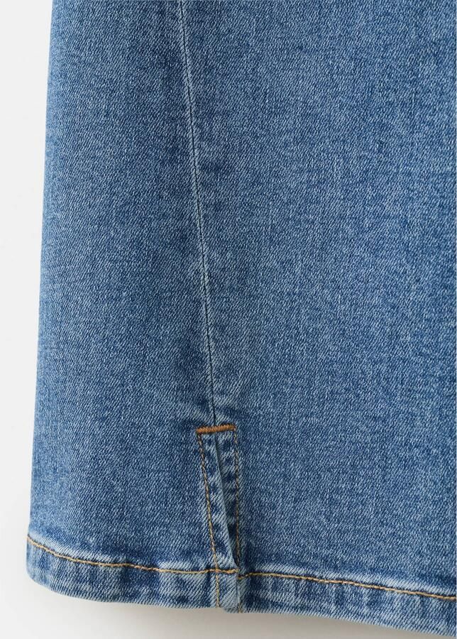 Mango Kids flared jeans met split medium blauw - Foto 3