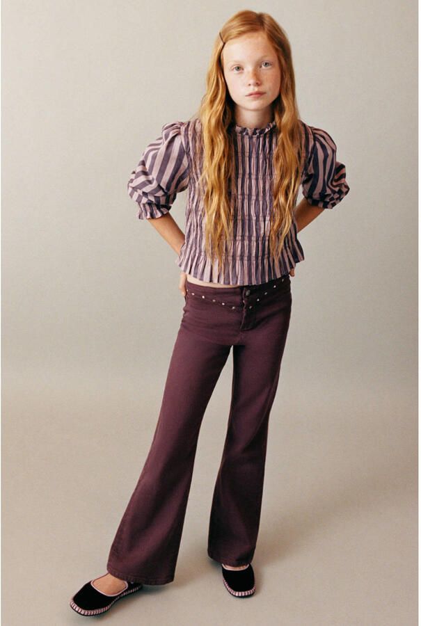 Mango Kids flared jeans met studs