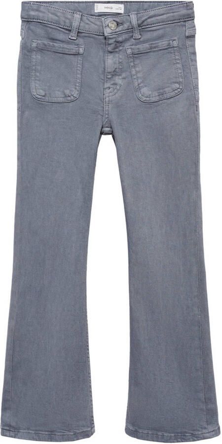 Mango Kids flared jeans middenblauw Meisjes Katoen Effen 152