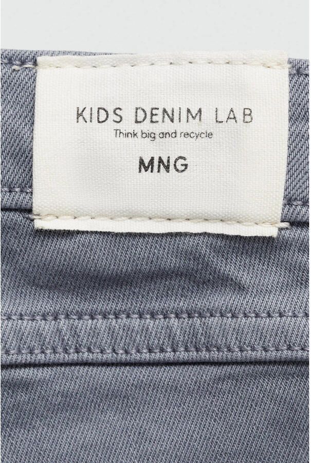 Mango Kids flared jeans middenblauw Meisjes Katoen Effen 116 - Foto 3