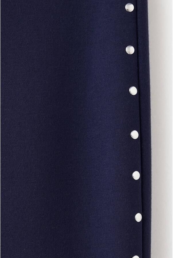 Mango Kids flared legging met studs marineblauw - Foto 2
