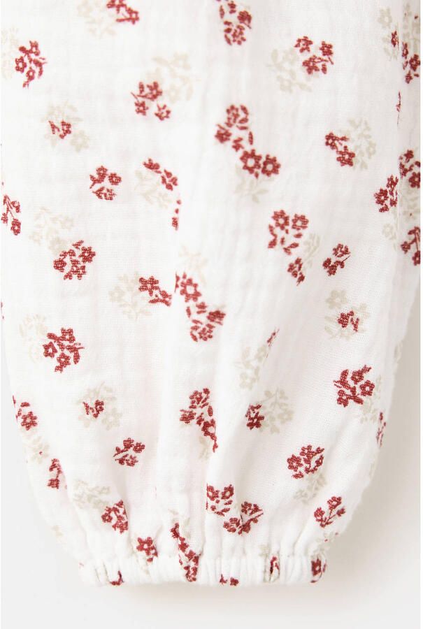 Mango Kids gebloemde blouse ecru rood - Foto 2