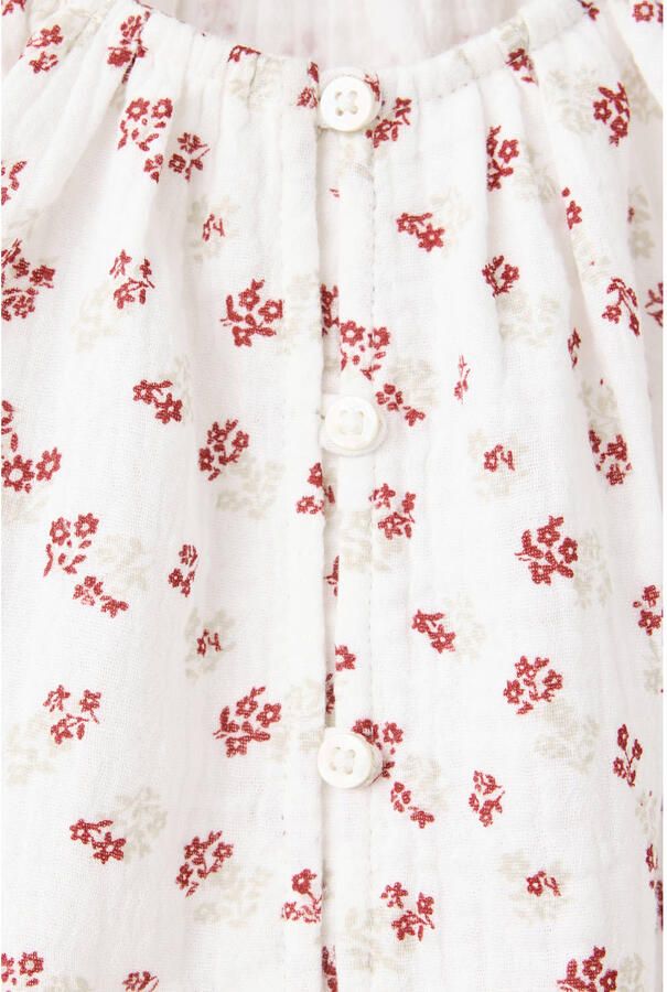 Mango Kids gebloemde blouse ecru rood - Foto 3