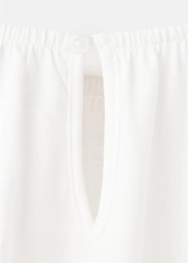Mango Kids gebloemde blouse met borduursels wit Meisjes Katoen Ronde hals - Foto 2