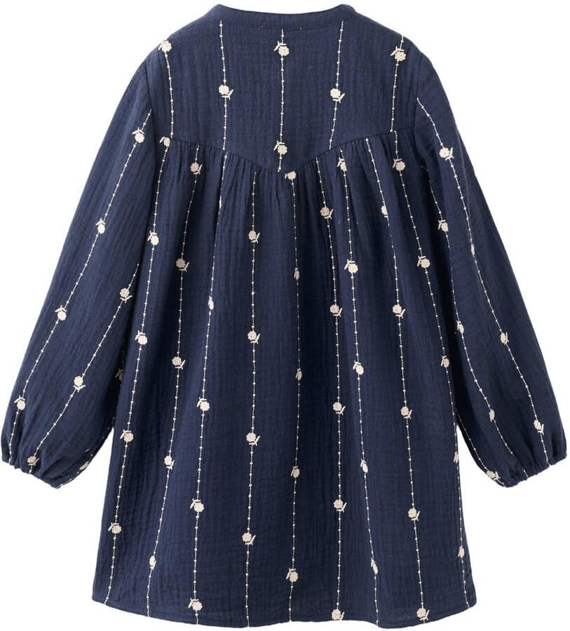 Mango Kids gebloemde blousejurk donkerblauw - Foto 2