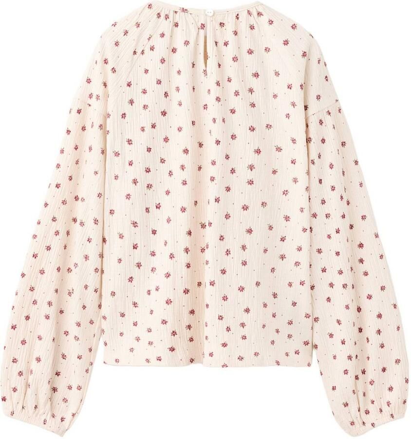 Mango Kids gebloemde blousetop ecru