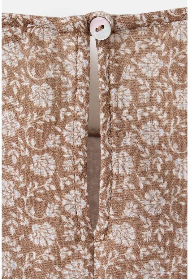 Mango Kids gebloemde blousetop lichtbeige - Foto 2