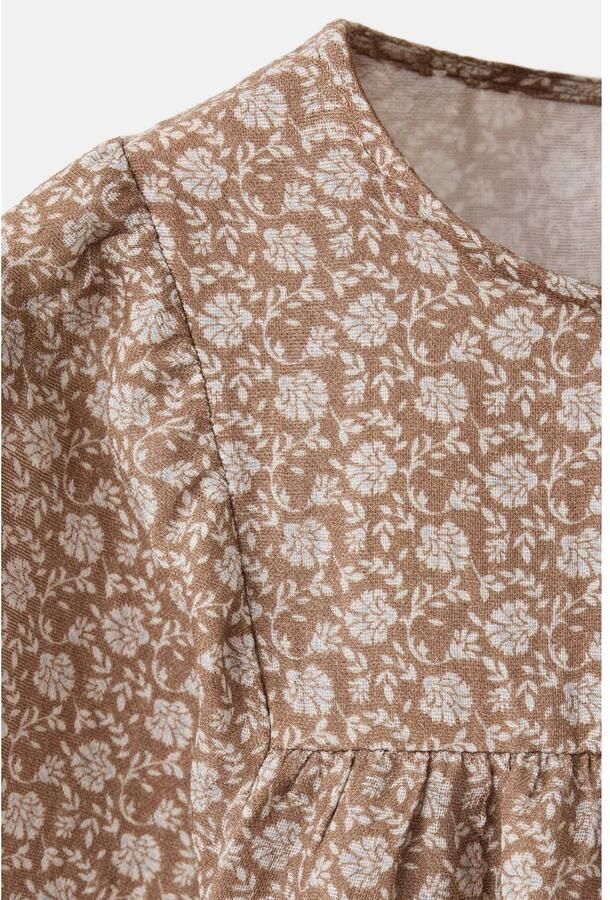 Mango Kids gebloemde blousetop lichtbeige - Foto 3
