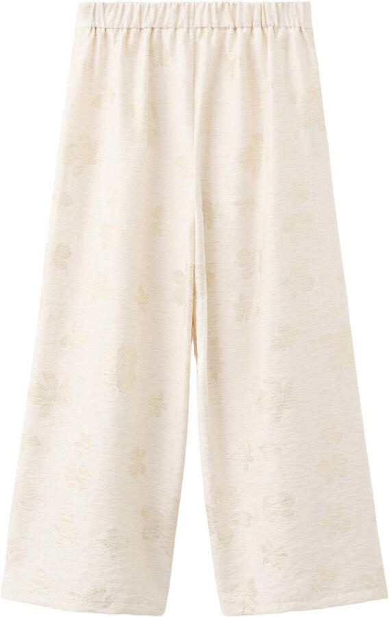Mango Kids gebloemde casual broek ecru - Foto 3
