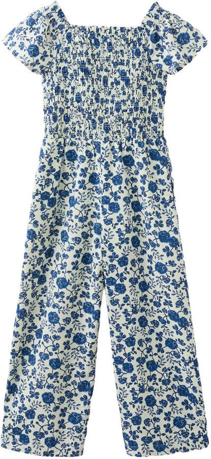 Mango Kids gebloemde jumpsuit blauw - Foto 3