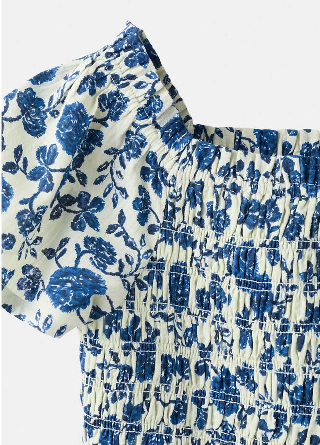 Mango Kids gebloemde jumpsuit blauw - Foto 2
