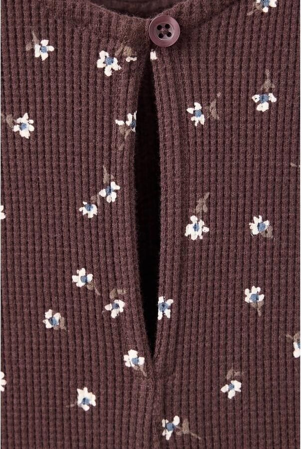 Mango Kids gebloemde jumpsuit bruin
