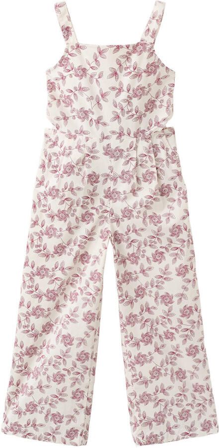 Mango Kids gebloemde jumpsuit donkerrood - Foto 2
