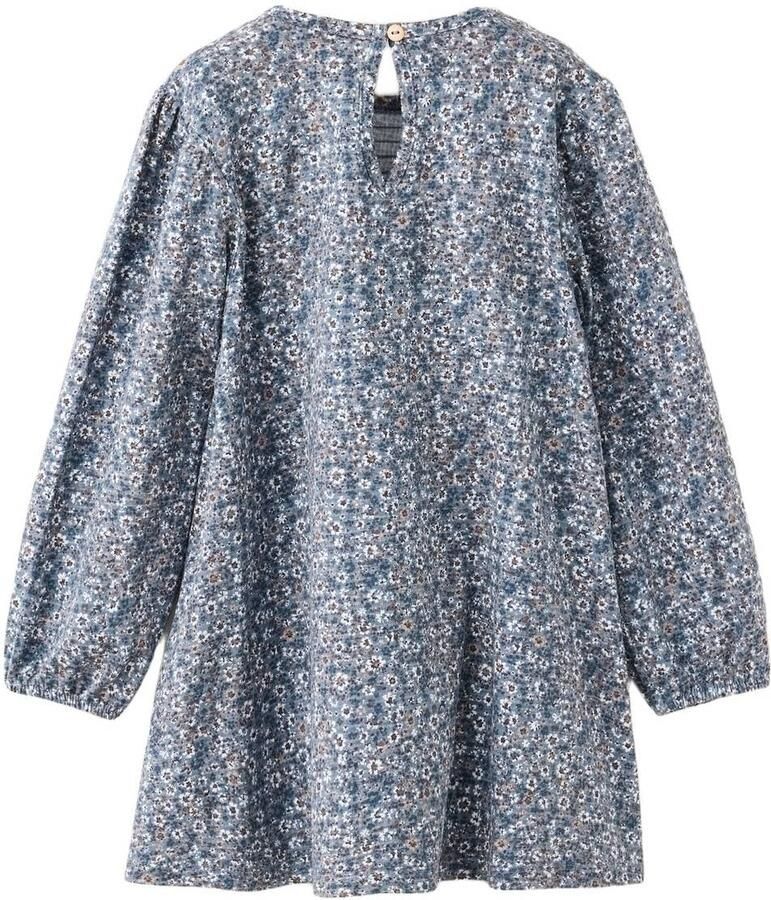 Mango Kids gebloemde midi jurk blauw bruin wit - Foto 2