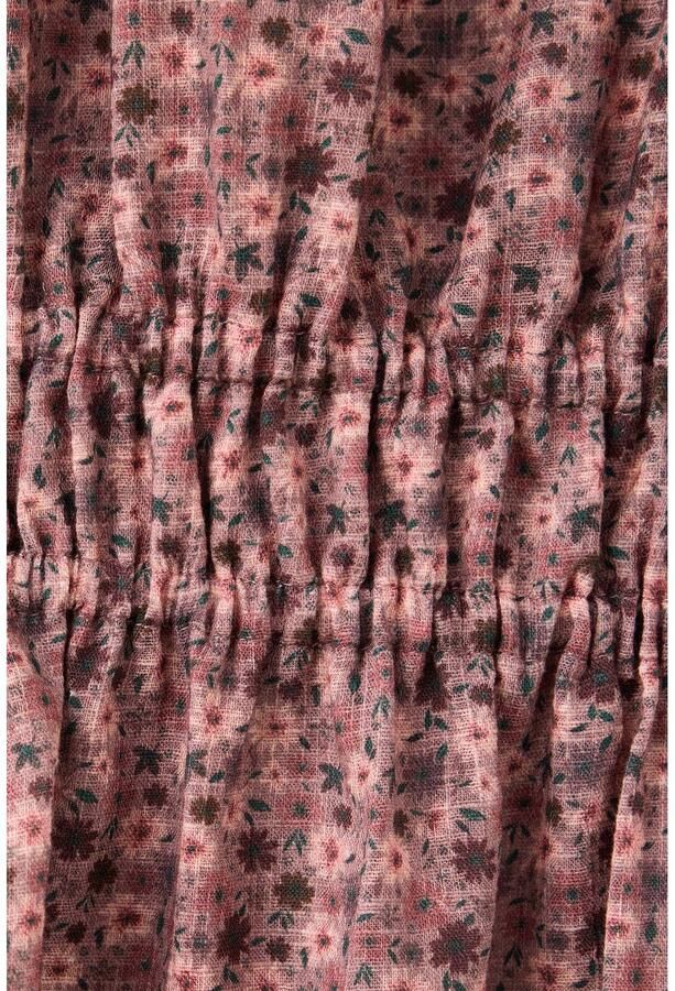 Mango Kids gebloemde midi jurk met smockwerk roze paars - Foto 2