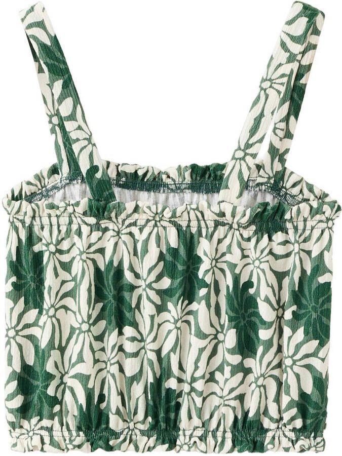 Mango Kids gebloemde mouwloze top groen - Foto 2