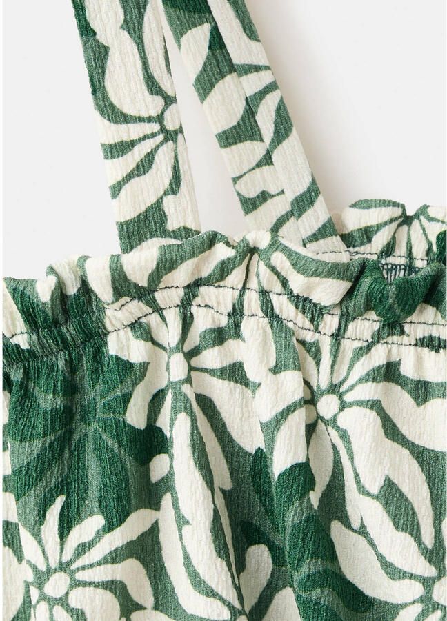 Mango Kids gebloemde mouwloze top groen - Foto 3