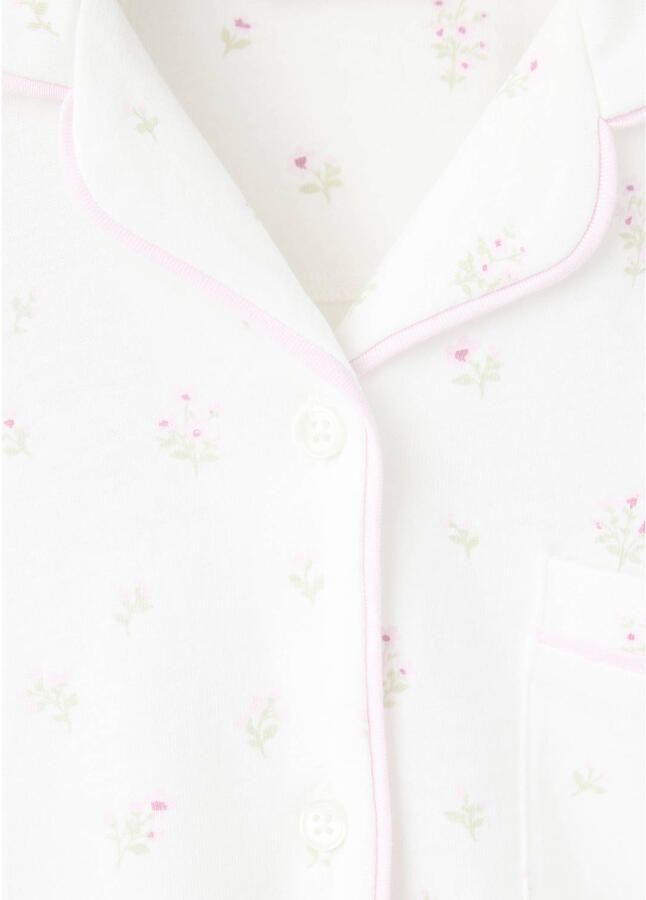 Mango Kids gebloemde pyjama naturel wit roze - Foto 2
