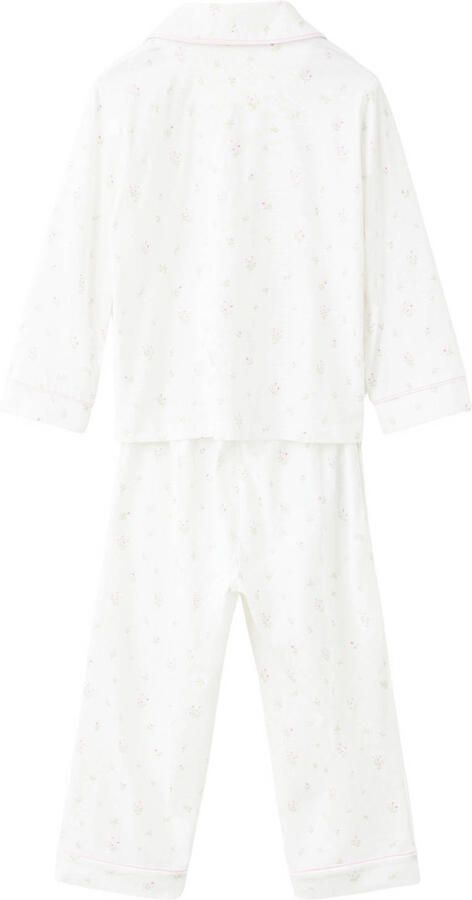 Mango Kids gebloemde pyjama naturel wit roze - Foto 3
