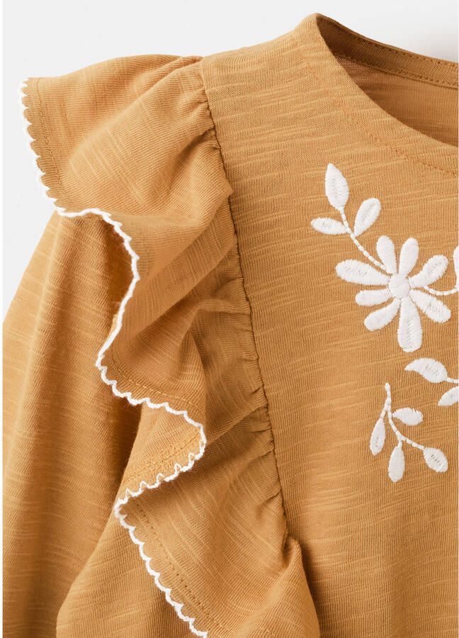 Mango Kids gebloemde sweater geel - Foto 3