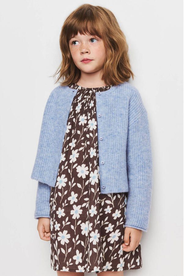 Mango Kids gebreid vest blauw