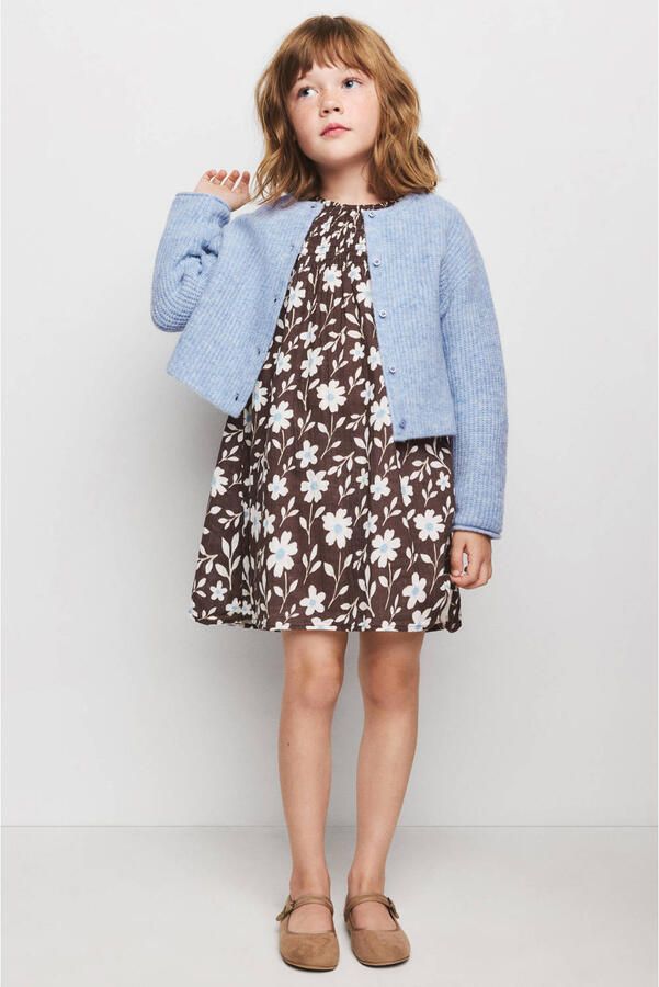 Mango Kids gebreid vest blauw - Foto 3