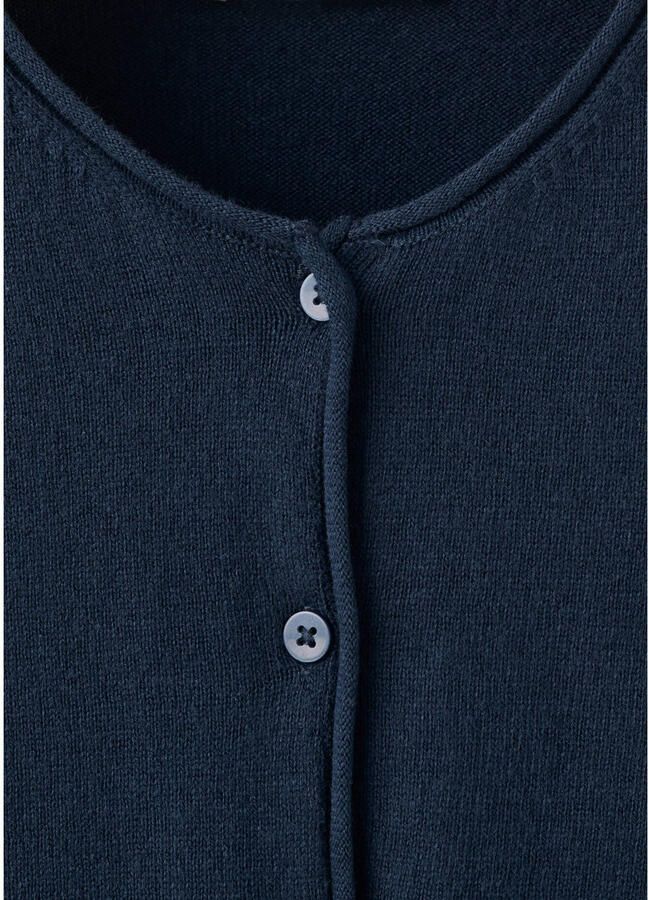 Mango Kids gebreid vest donkerblauw - Foto 2